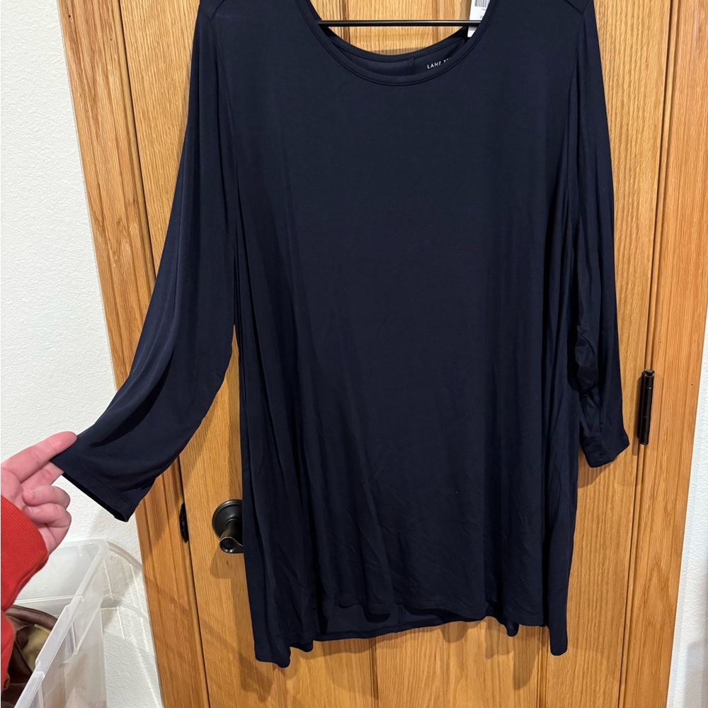 New! Lane Bryant Navy Swing 3/4 Sleeve Tee
